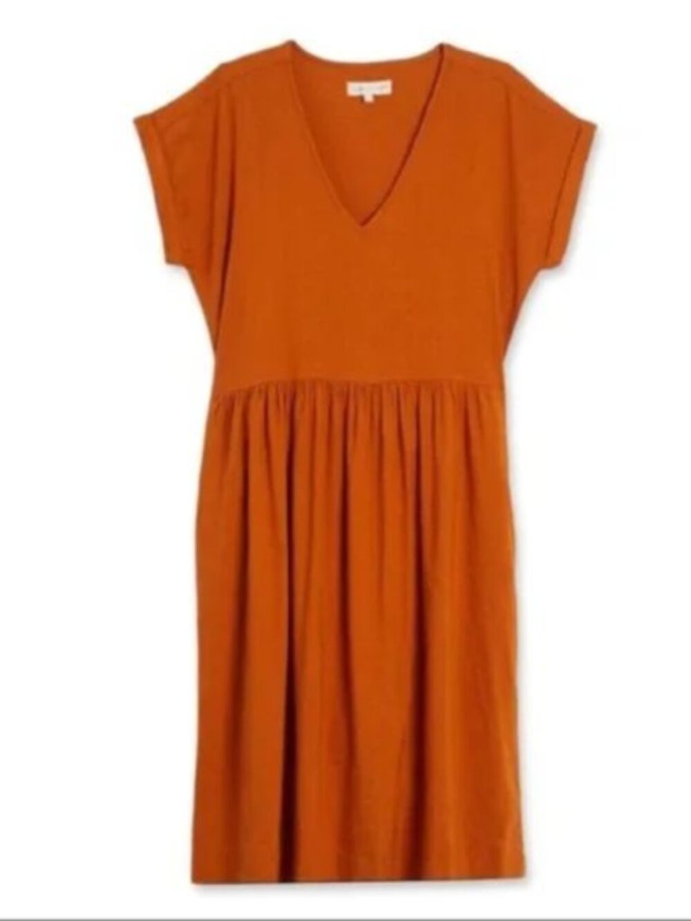 Lou & Grey for Loft Burnt Orange Linen Dress